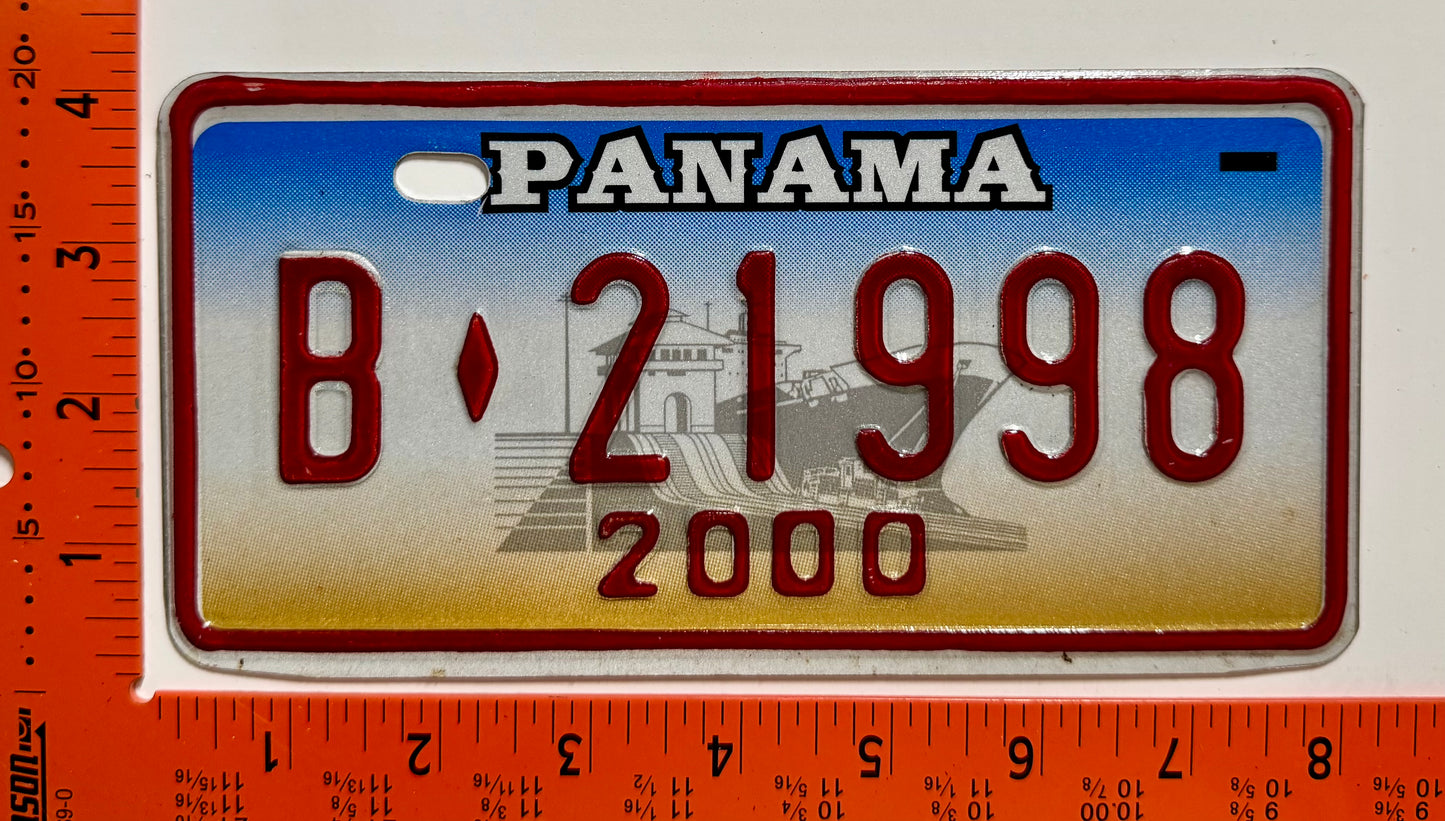 2000 Panama #B-21998 Bicycle License Plate
