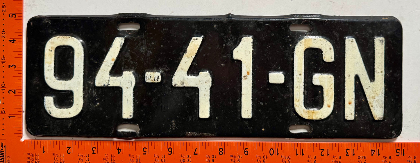 undated Poland #94-41-GN Passenger License Plate