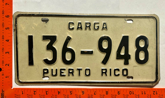 undated Puerto Rico #136-948 Truck License Plate