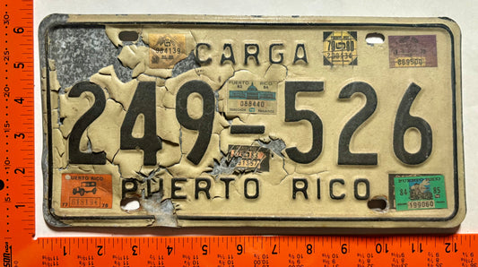 1977-1985 Puerto Rico #249-526 Truck License Plate