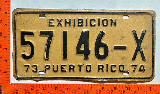 1973/1974 Puerto Rico #57146-X New Car Dealer License Plate