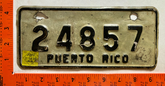 1981-1982 Puerto Rico #24857 Motorcycle License Plate