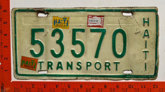 1994/1995/1996 Haiti #53570 Transport License Plate