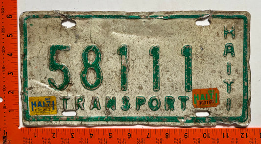 1995/1996 Haiti #58111 Transport License Plate