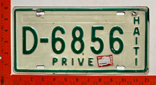 1994 Haiti #D-6856 Passenger License Plate