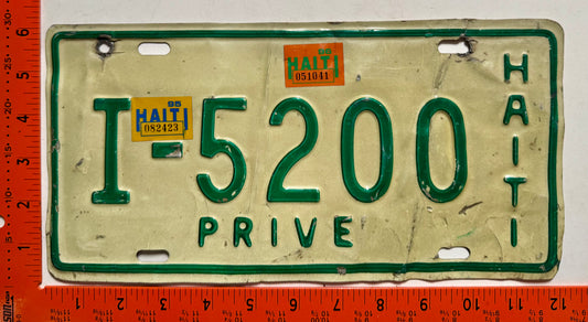 1995/1996 Haiti #I-5200 Passenger License Plate