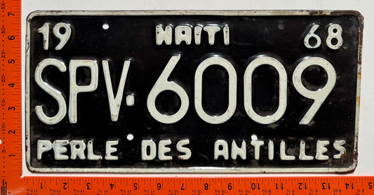 1968 Haiti #SPV-6009 Public Service Vehicle License Plate