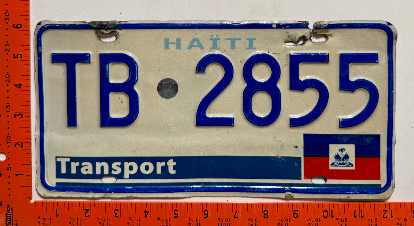 2003 base Haiti #TB 2855 Transport License Plate