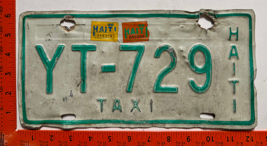 1995/1996 Haiti #YT-729 Taxi License Plate