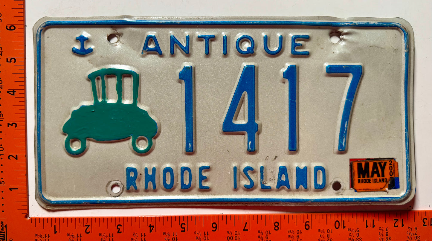 2003 Rhode Island #1417 Antique License Plate