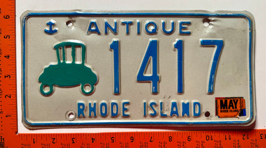 2003 Rhode Island #1417 Antique License Plate