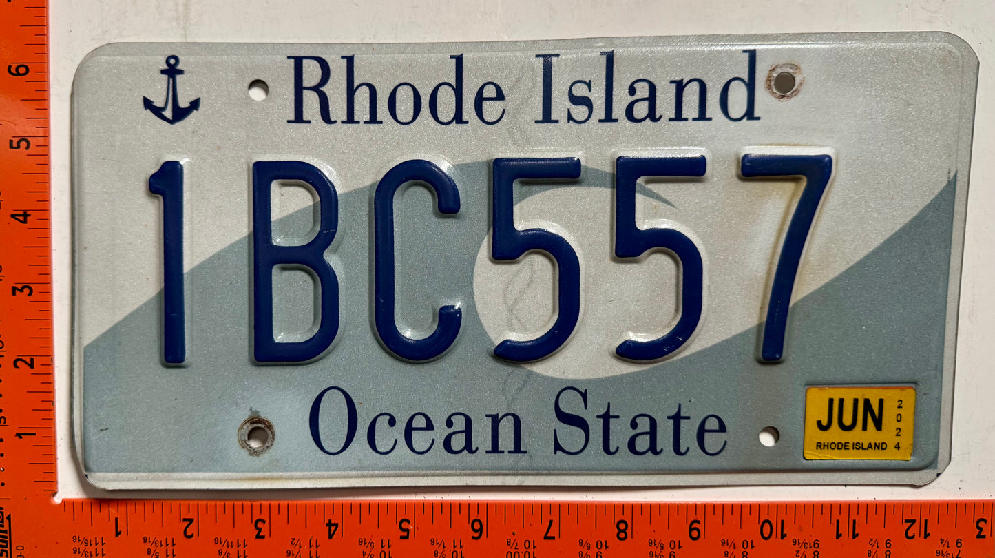 2024 Rhode Island #1BC557 Passenger License Plate