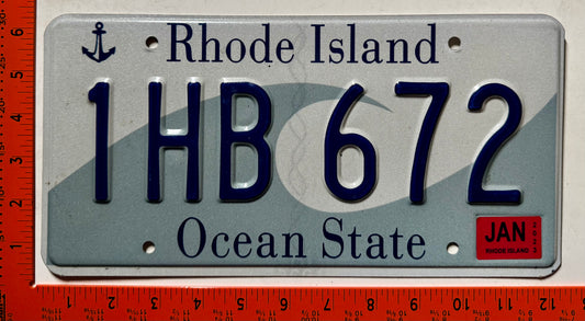 2023 Rhode Island #1HB 672 Passenger License Plate