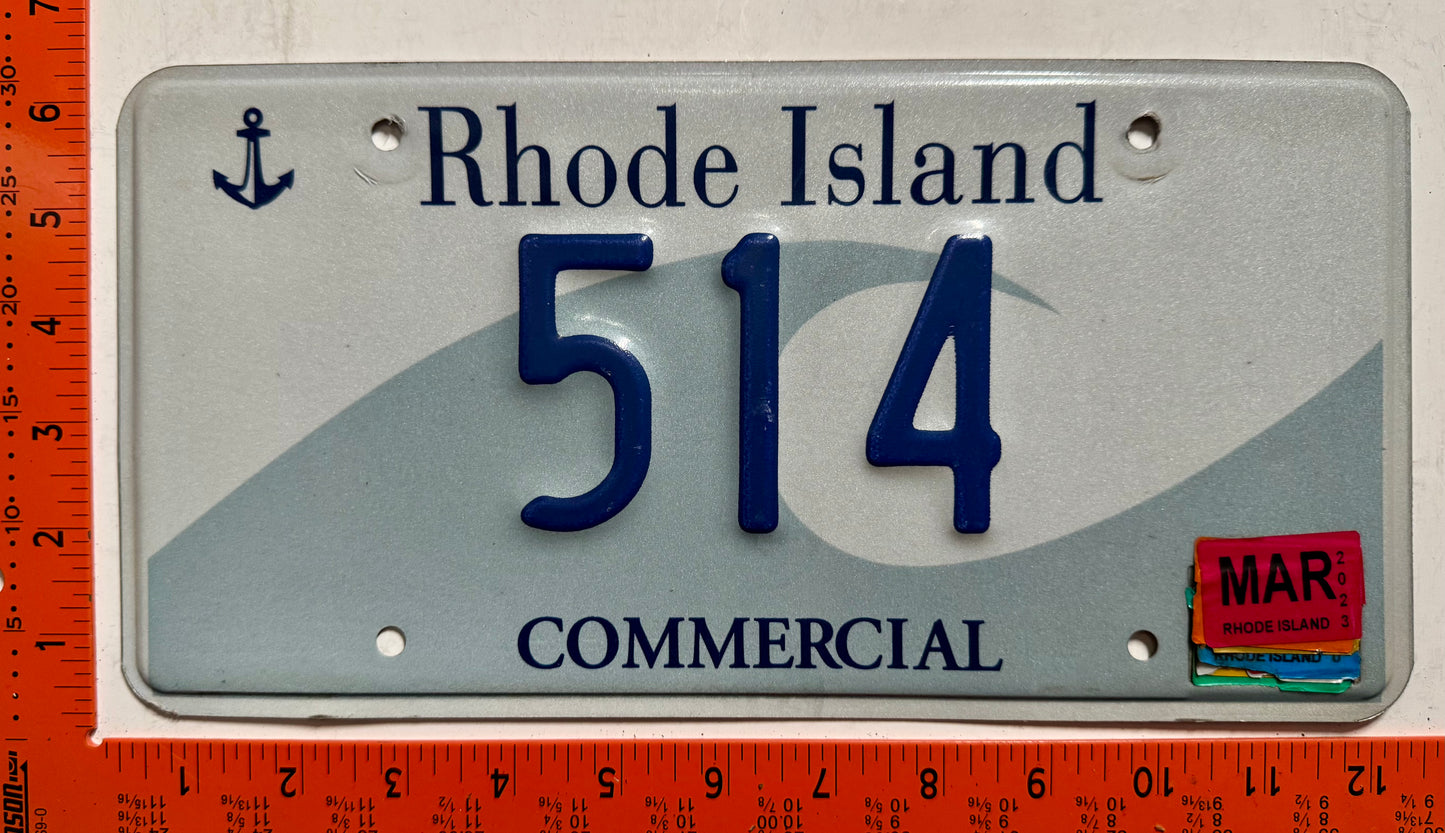 2023 Rhode Island #514 Commercial License Plate