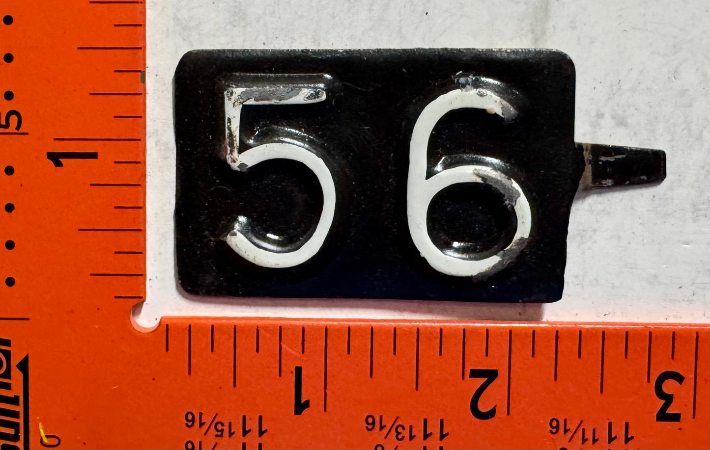 1956 Rhode Island Passenger License Plate Date Tab (Repaint)