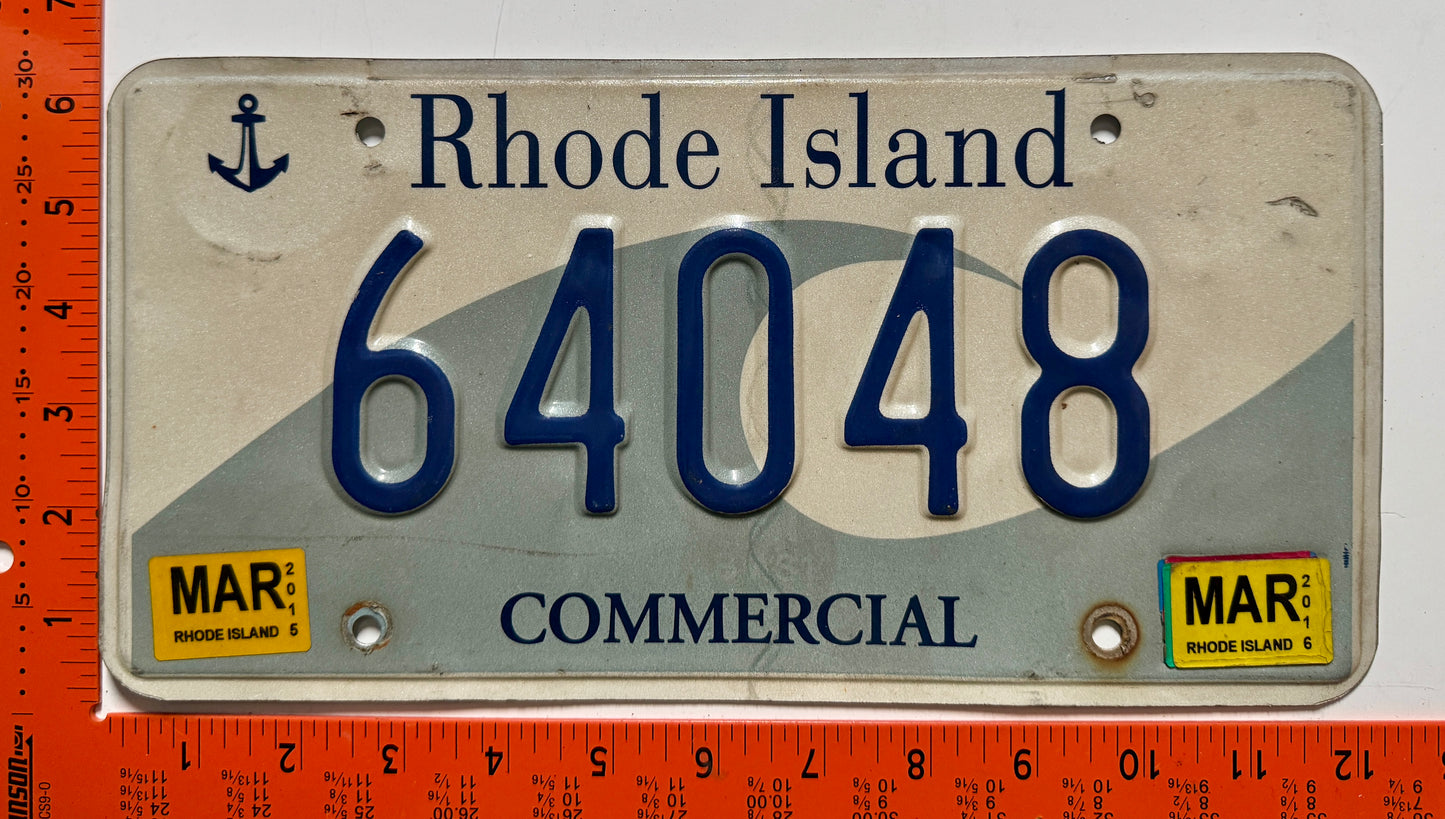 2015/2016 Rhode Island #64048 Commercial License Plate