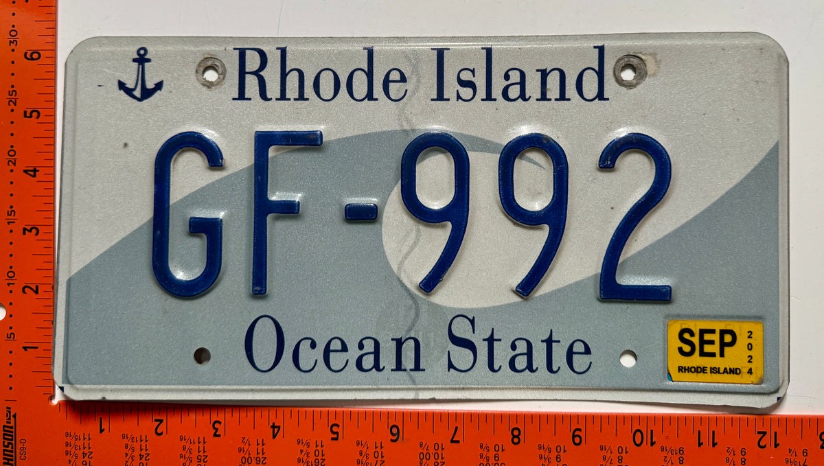 2024 Rhode Island #GF-992 Passenger License Plate