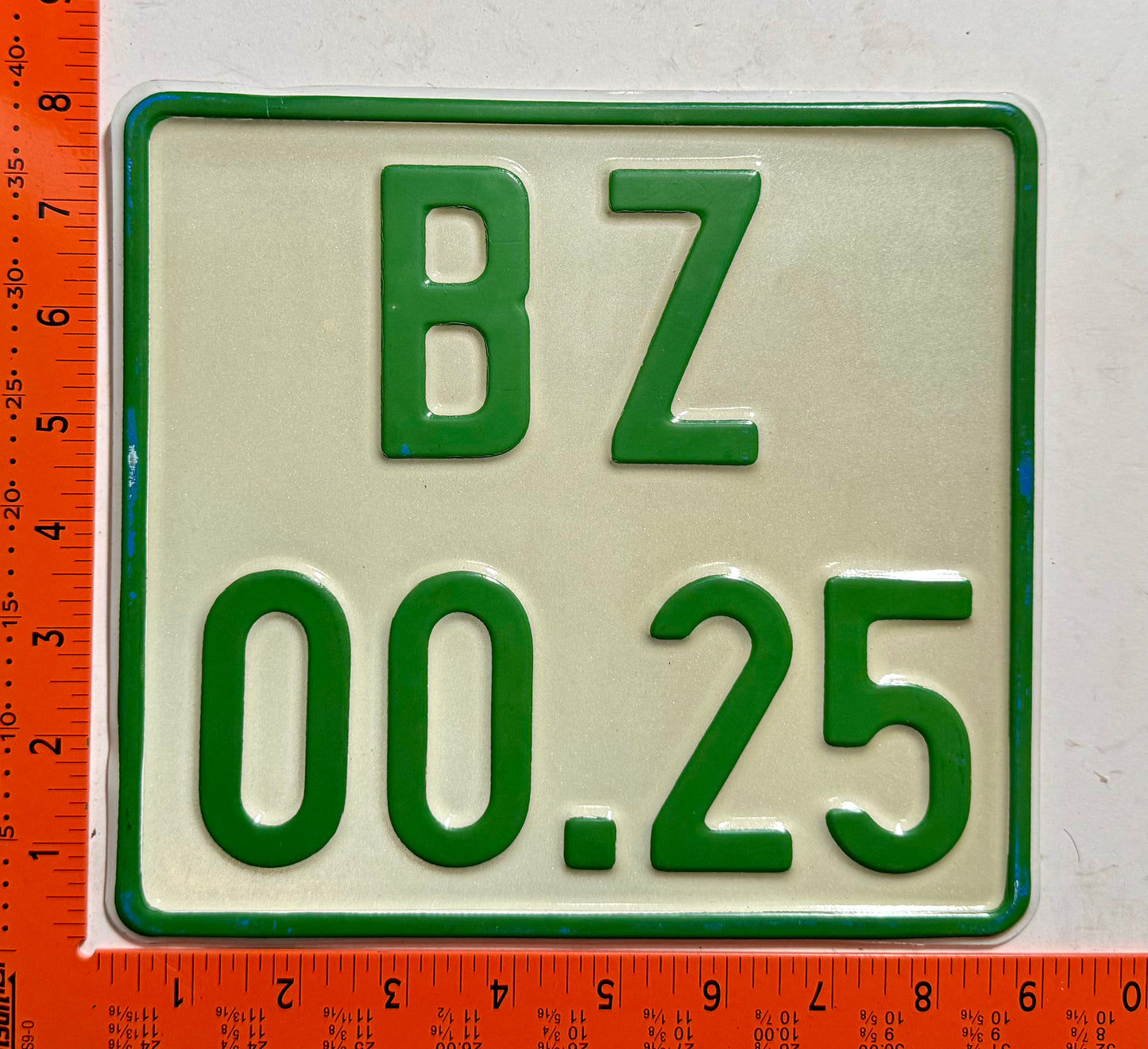 1979 base Rwanda #BZ/00.25 Passenger License Plate