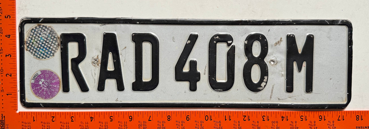 2007 base Rwanda #RAD408M Passenger License Plate