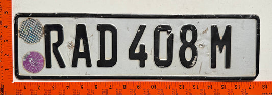 2007 base Rwanda #RAD408M Passenger License Plate