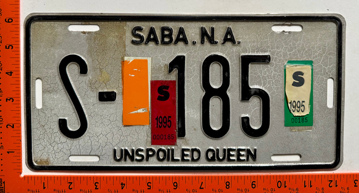 1995 Saba #S-185 Passenger License Plate