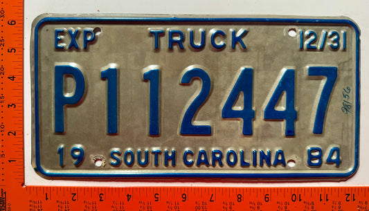 1984 South Carolina #P112447 Truck License Plate