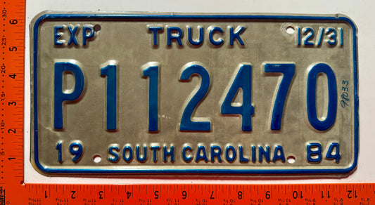1984 South Carolina #P112470 Truck License Plate