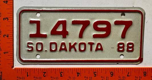 1988 South Dakota #14797 Motorcycle License Plate
