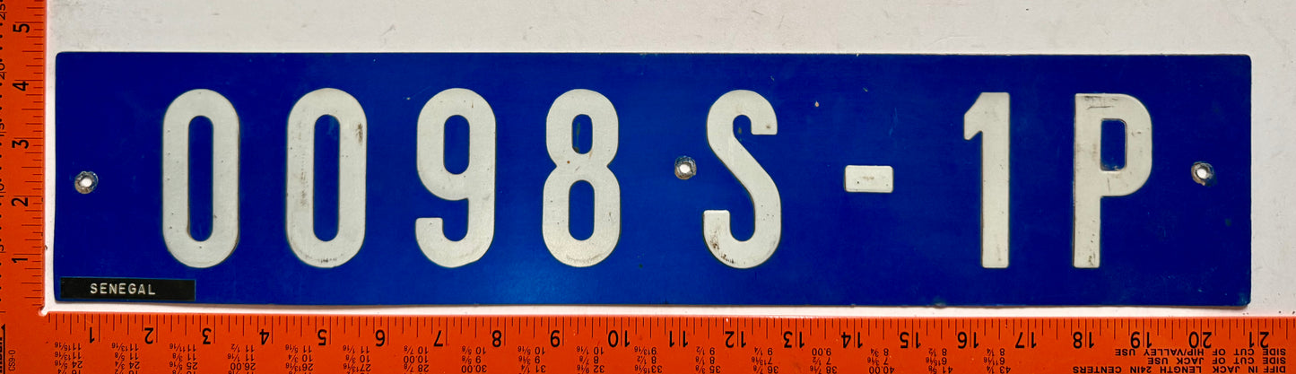 1978 series Senegal #0098S-1P Passenger License Plate
