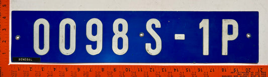 1978 series Senegal #0098S-1P Passenger License Plate