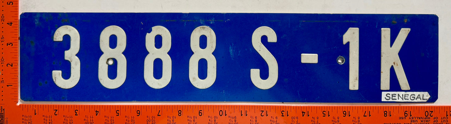 1978 series Senegal #3888 S-1K Passenger License Plate