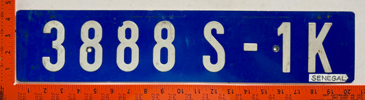 1978 series Senegal #3888 S-1K Passenger License Plate