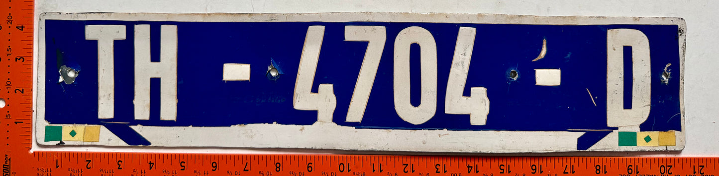 undated Senegal #TH-4704-D Passenger License Plate
