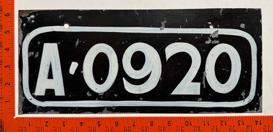 undated Solomon Islands #A-0920 Passenger License Plate