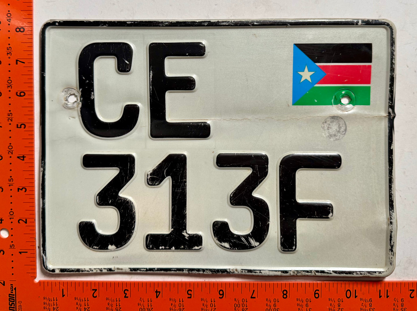 2005 series South Sudan #CE/313F Passenger License Plate