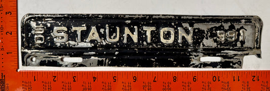1950 Staunton, Virginia #991 License Plate