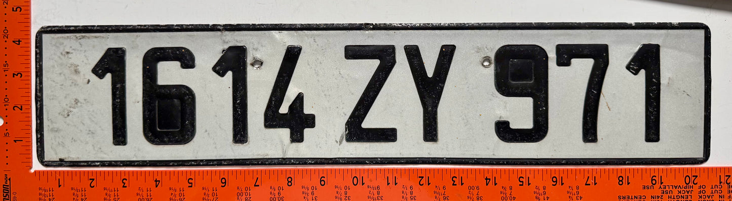 undated St Barthelemy #1614ZY971 Passenger License Plate