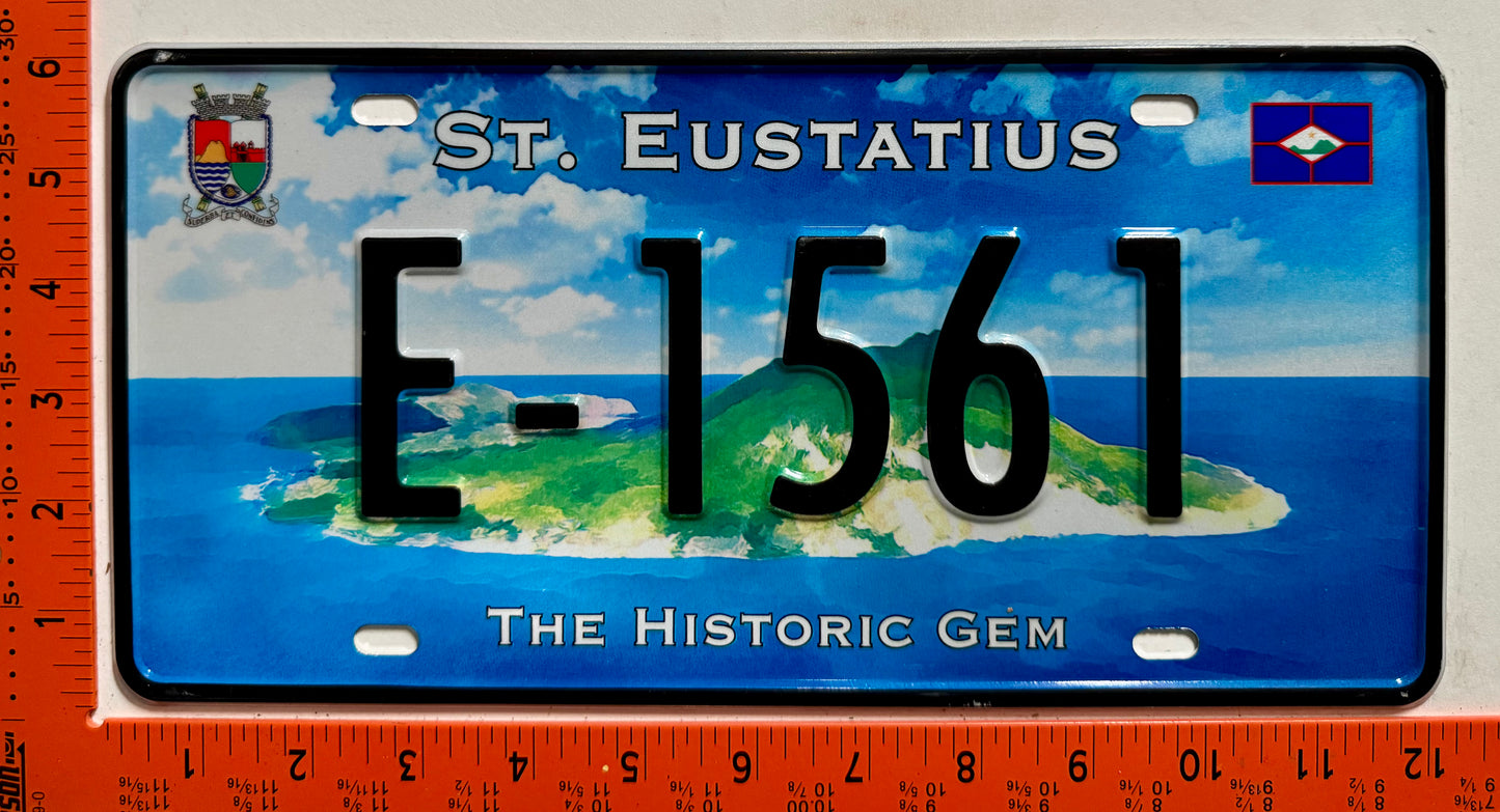 2020 base St Eustatius #E-1561 Passenger License Plate
