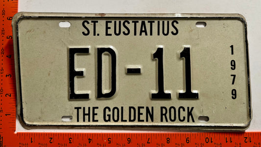 1979 St Eustatius #ED-11 Island Government License Plate