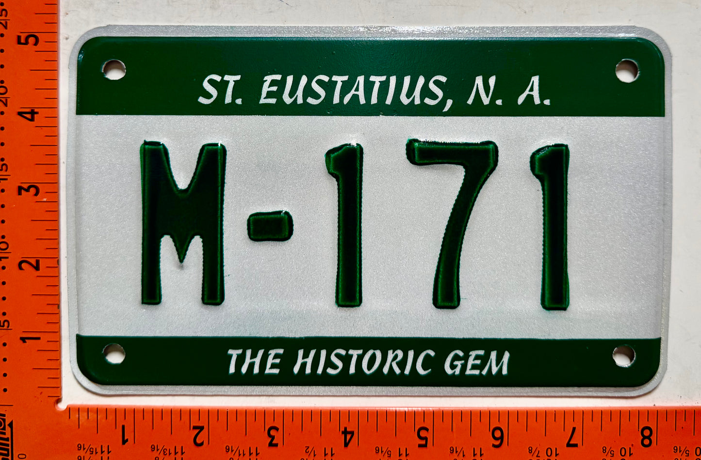 2000 base St Eustatius #M-171 Motorcycle License Plate