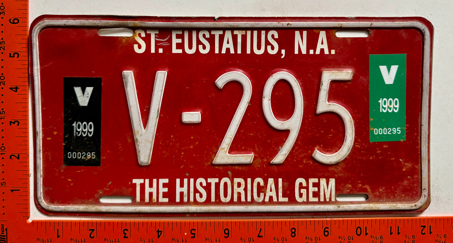 1999 St Eustatius #V-295 Commercial License Plate