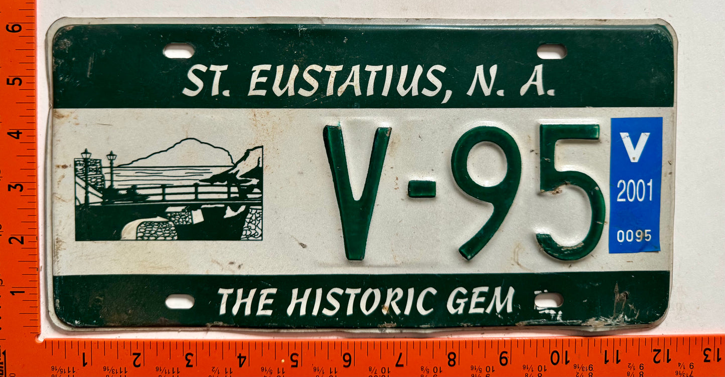 2001 St Eustatius #V-95 Commercial License Plate