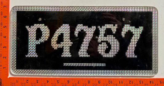 Undated St Lucia #P4757 Passenger License Plate
