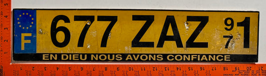 undated St Martin #677 ZAZ 971 Passenger License Plate