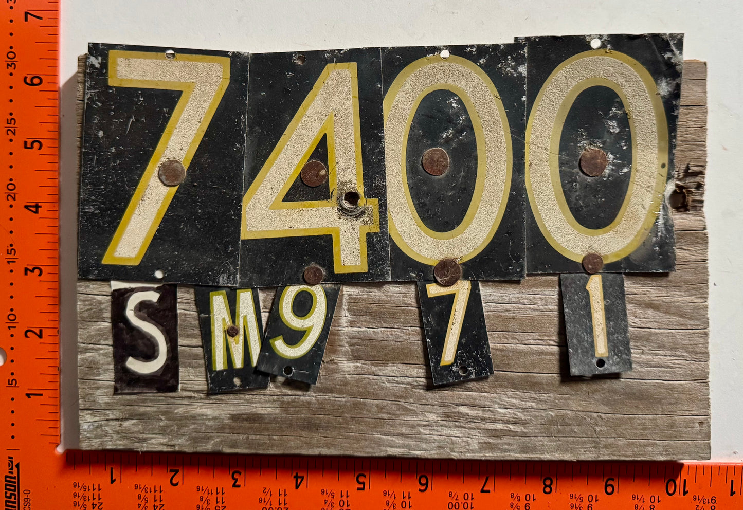 undated St Martin #7400 SM 971 Passenger License Plate