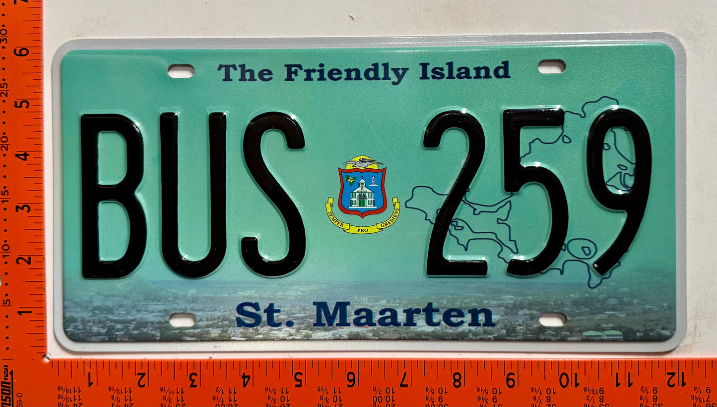 2016 St Maarten #BUS 259 Bus License Plate