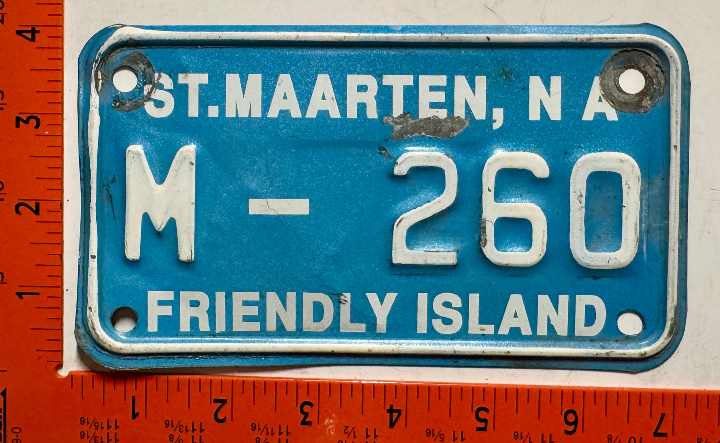 1994 St Maarten #M-260 Motorcycle License Plate