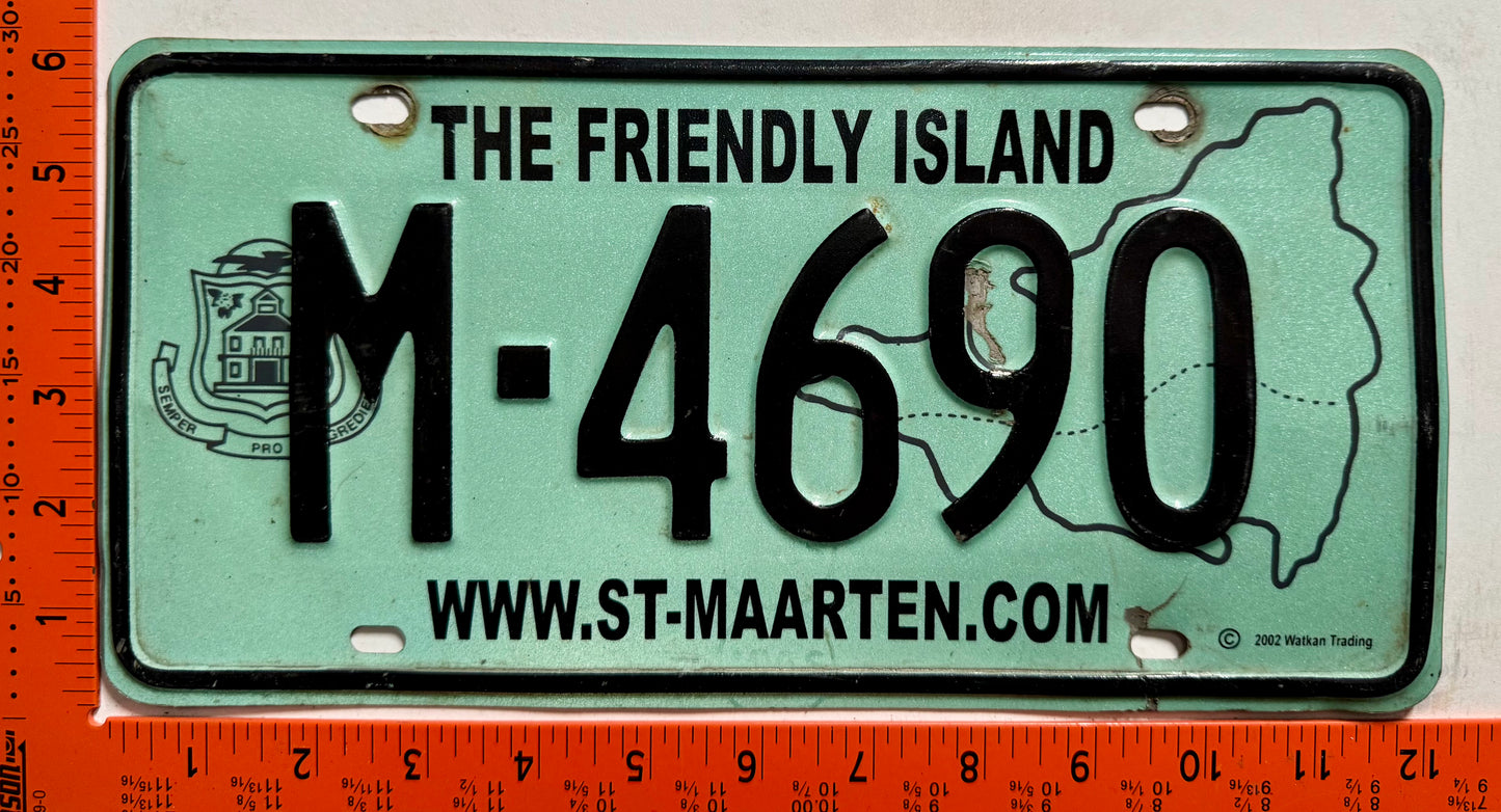 2003 base St Maarten #M-4690 Passenger License Plate
