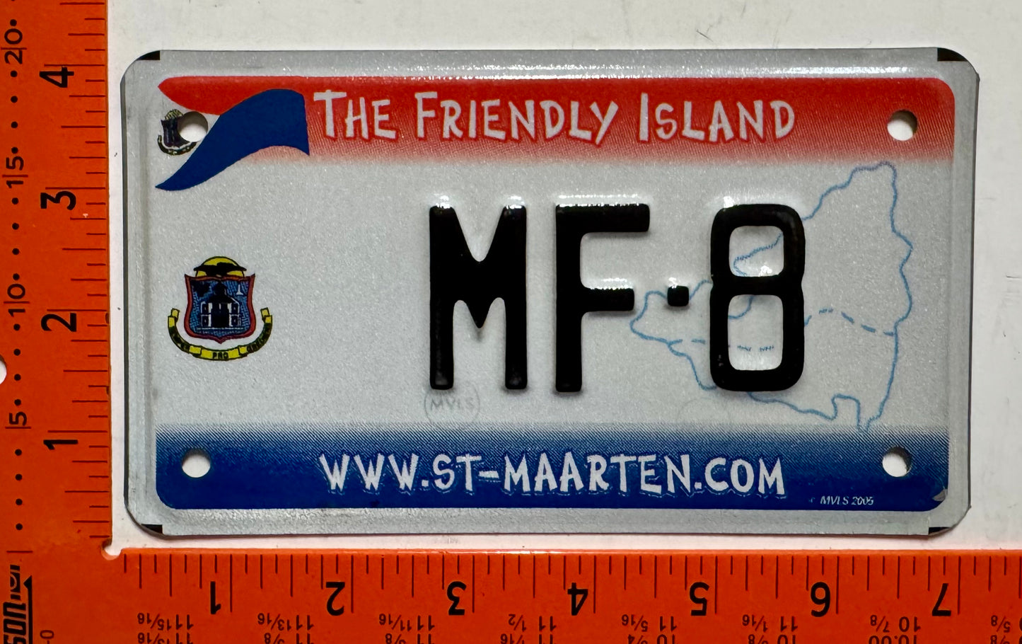 2006 St Maarten #MF-8 Motorcycle License Plate