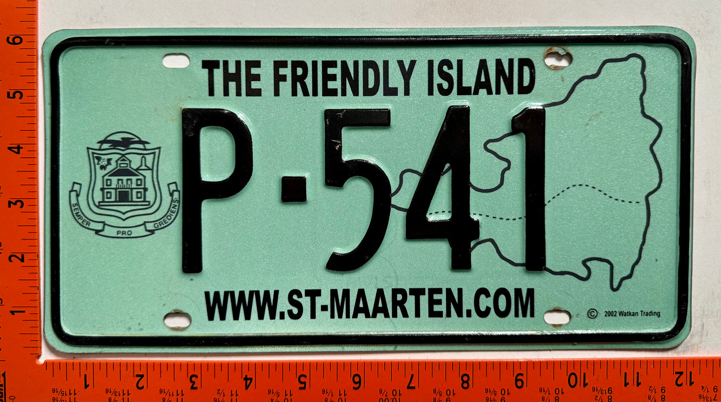 2003 base St Maarten #P-541 Passenger License Plate